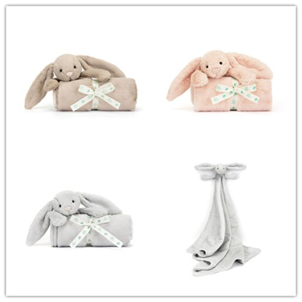 英国代购正品03.27 Jellycat Bashful Blush 害羞粉红兔大号毯子