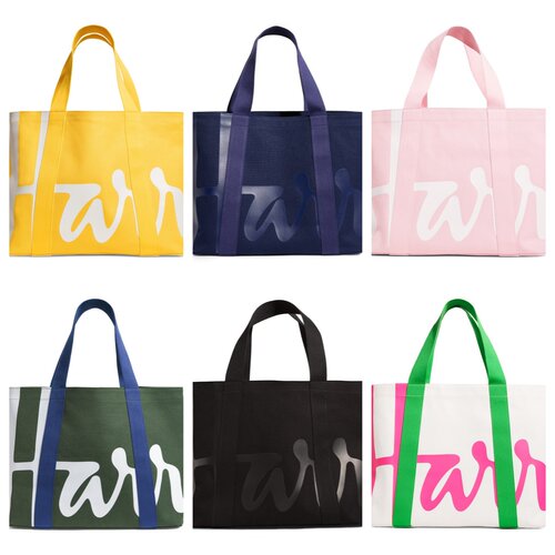 英国代购正品09.13 名品Harrods 新款 哈罗德 中号棉质标志托特包