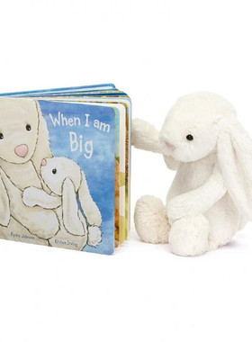 英国代购正品01.22 jellycat When I Am Big Book 兔子和书套装