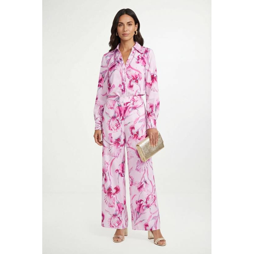 英国代购正品08.22 名品KM 女装新款 翻领印花长袖舒适百搭衬衫