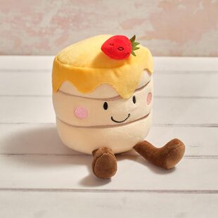 英国代购正品02.09 Plush Foodie Pancakes 趣味草莓蛋糕毛绒玩偶