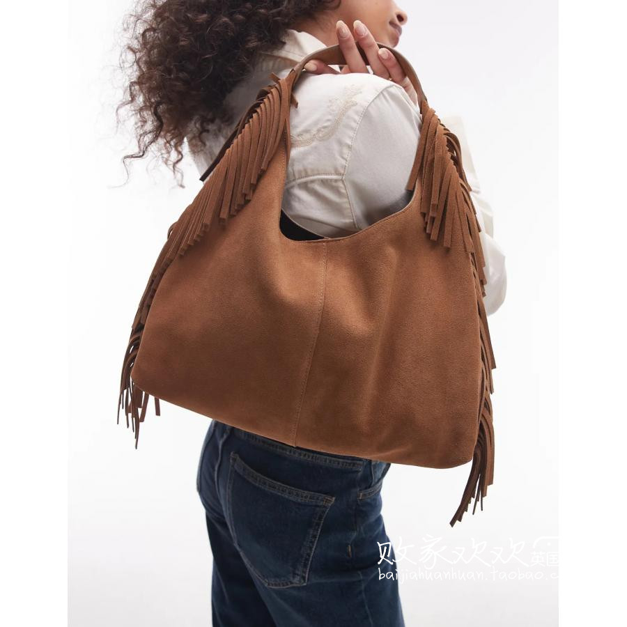 英国代购正品01.25 2025潮流导向 女包新款 潮牌流苏大容量手提包