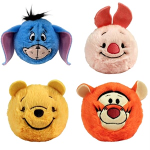英国正品05.28 Disney 迪士尼 Winnie小熊维尼弹跳球解压球 4件装
