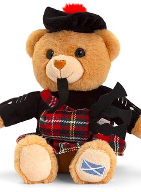 英国代购正品03.06 Keel Toys Keeleco Scottish 苏格兰风笛手熊