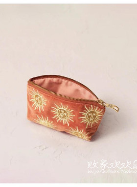 英国代购正品03.02 名品Monsoon 女包新款 太阳花拉链设计手拿包