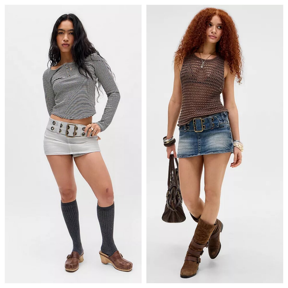英国代购正品04.05 名品UO 女装新款 牛仔迷笛设计款半身裙