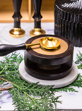 火漆印章用熔炉 小炉子火漆勺子加热蜡 配件 进口封蜡 陶瓷火漆