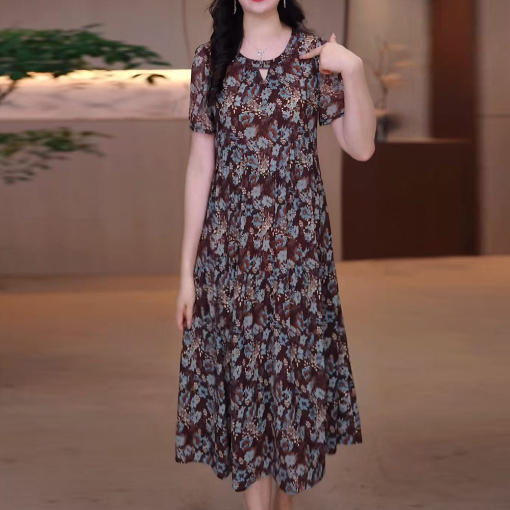 阔太太优雅气质淑女碎花