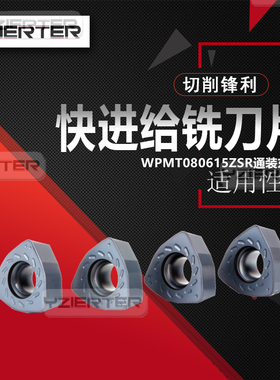 数控铣刀盘TXP08 63 80加工中心快进给平面铣刀片WPMT080615特惠