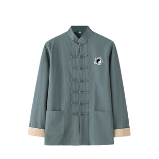 中国风功夫衫 棉麻唐装 男装 中山服盘扣舒适中式 太极服 休闲新中式