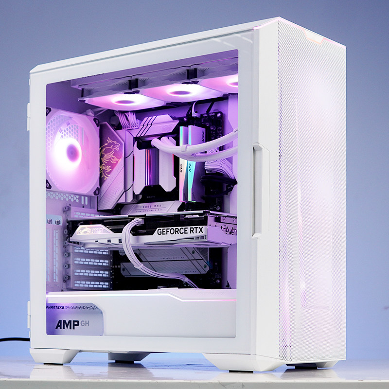 微星RTX5070显卡酷睿i7 14700KF显卡白色RGB台式机电脑游戏主机