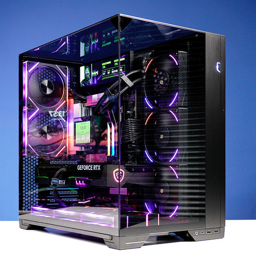 微星RTX5090D显卡AMD锐龙9950X3D游戏R9电竞海景房副屏全视版电脑