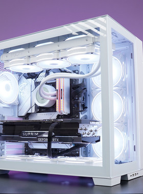 微星RTX5070ti魔龙显卡英特尔Ultra 9 285K海景房RGB水冷电脑主机