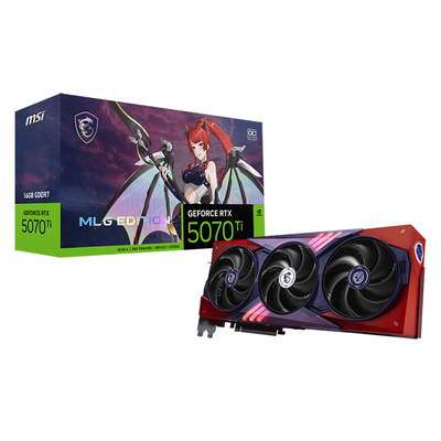 微星RTX5070 Ti 16G MLG EDITION OC魔龙姬设计渲染游戏电脑显卡