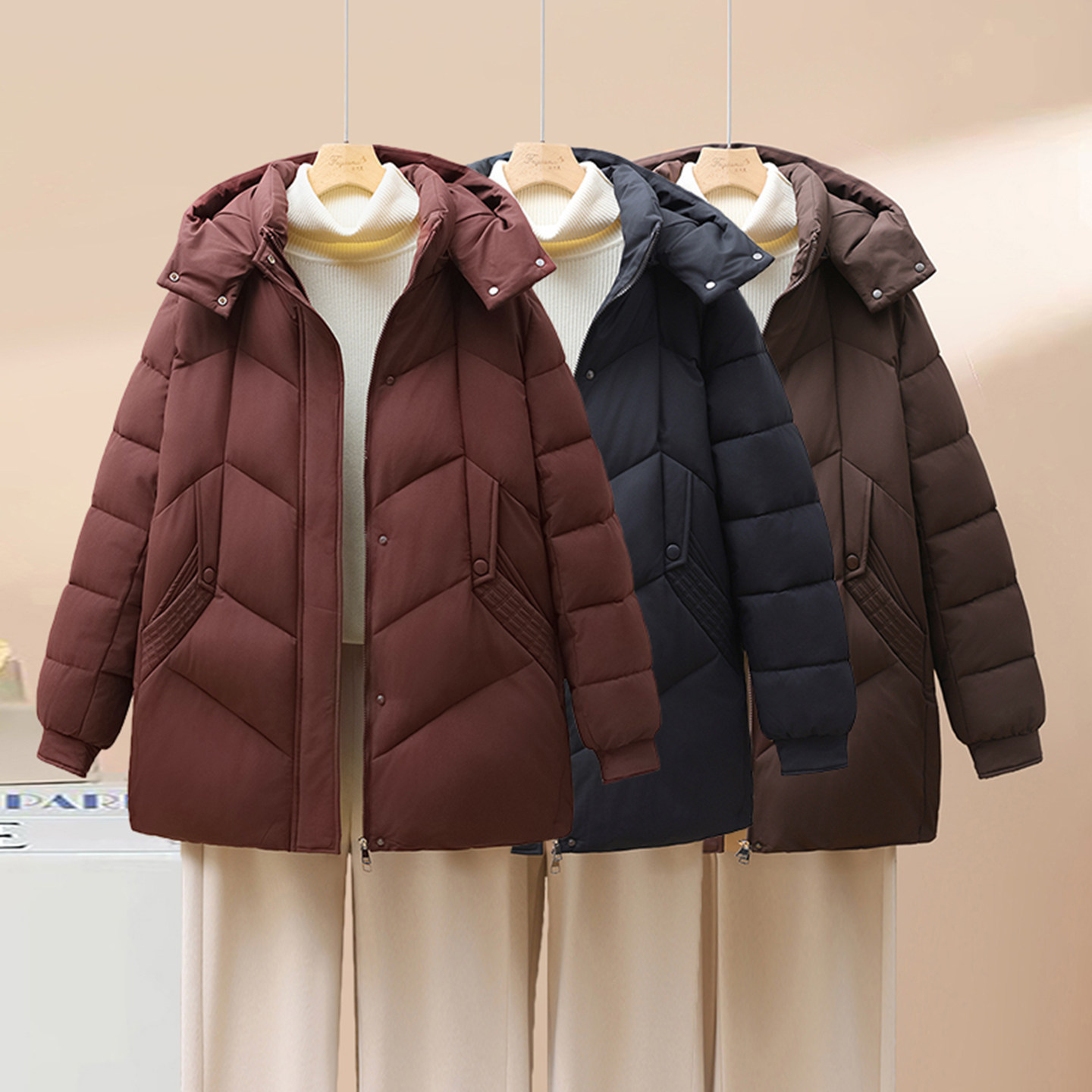 大码宽松中老年女装连帽加厚保暖棉服休闲大码妈妈装冬季外套开衫,女装/女士精品,中老年女装,淘宝优惠券,粉丝福利购,淘宝优惠卷