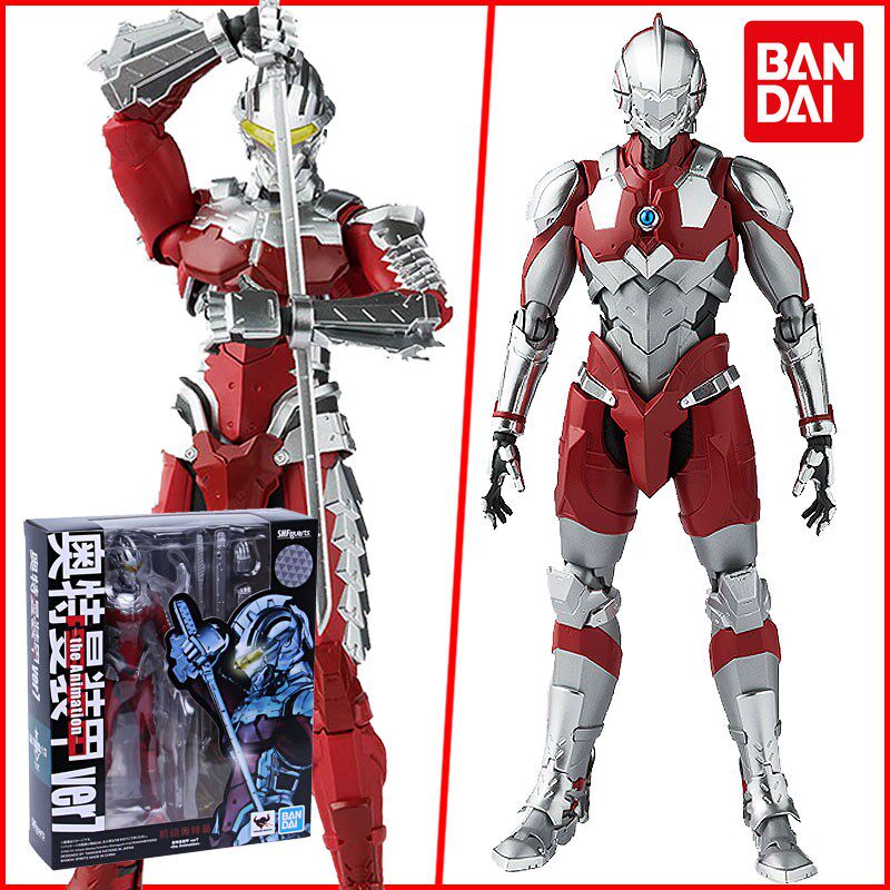 正品万代shf超可动 动画版 钢铁 早田进次郎 赛文机动奥特曼