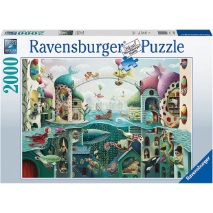 Ravensburger睿思 假如鱼能走路2000片德国进口拼图 装饰画16823