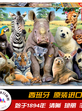 西班牙Educa 进口成人拼图 动物合影1000片15517