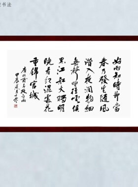 春夜喜雨好雨知时节书法真迹框