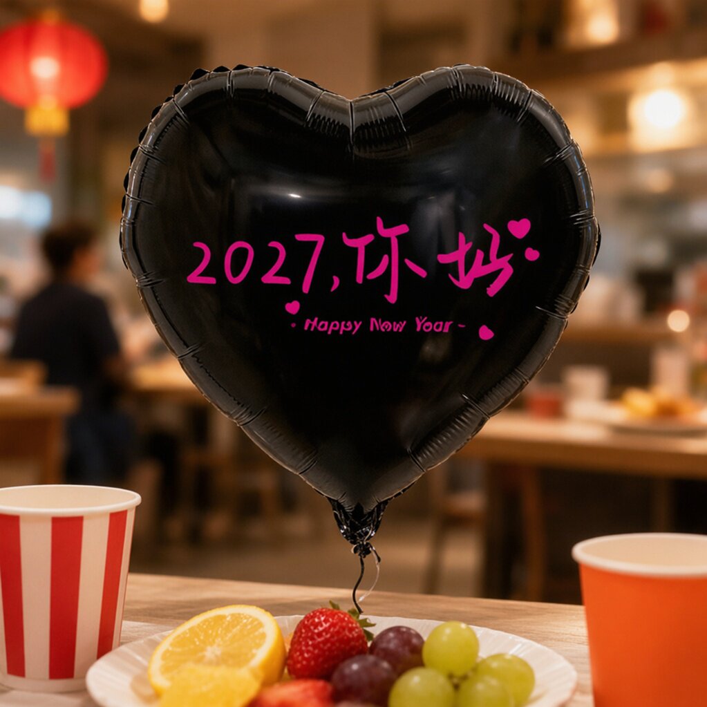 18寸爱心跨年放飞氦气球