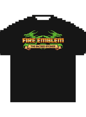 【原创】gba平台 16bit《火焰纹章》游戏T恤手绘像素短袖