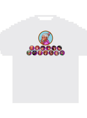 【原创】32BIT风格 街机 豪血寺一族 复古游戏T恤手绘像素短袖