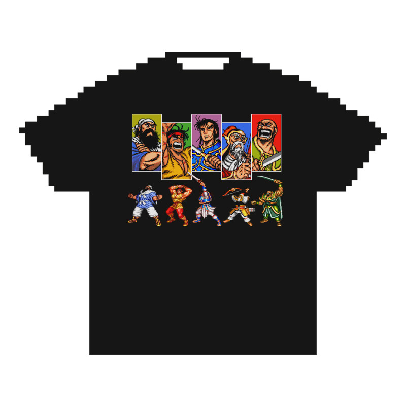 街机32bit 《吞食天地 2》 游戏印花T恤夏季潮牌短袖大码半袖