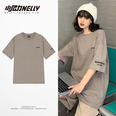 t恤男女bf风潮牌短袖 体恤潮流上衣 半袖 T夏季 圆领白色休闲宽松男装