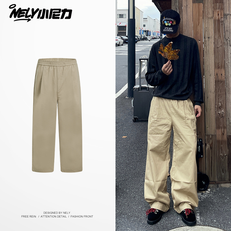 小尼力复古潮流工装长裤男