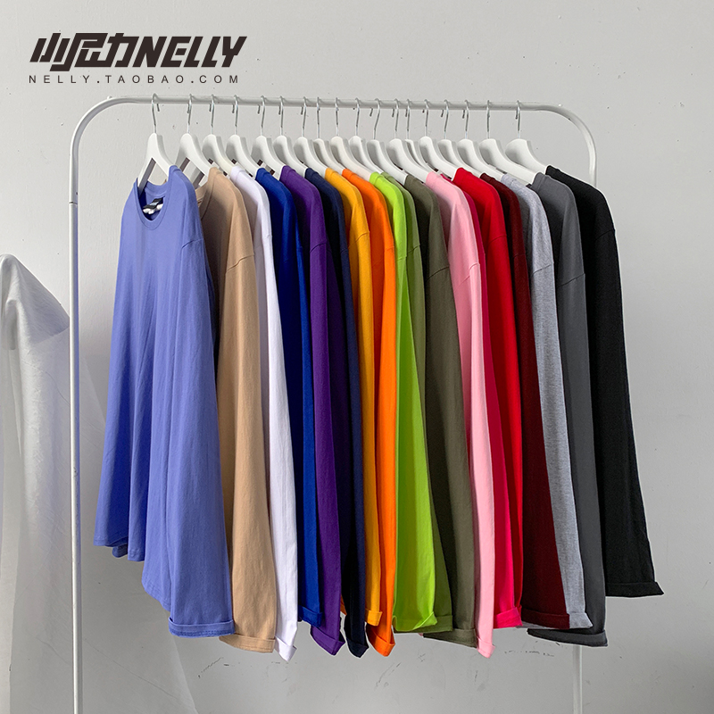 纯棉嘻哈打底衫情侣圆领长袖T恤