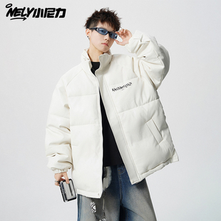 美式高街oversize羽绒棉服男女秋冬宽松加厚保暖情侣棉衣面包服