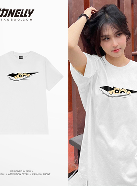 ins美式潮牌oversize印花夏季男女短袖t恤半袖纯棉圆领上衣情侣bf
