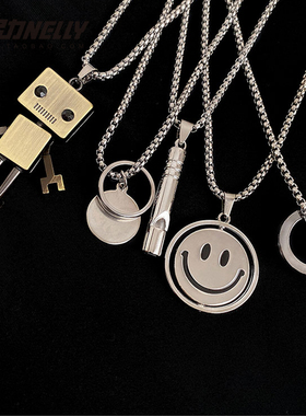 街头潮人hiphop长款多层网红项链男女毛衣链ins蹦迪嘻哈电音配饰