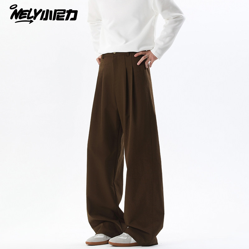 直筒裤男秋冬新款男生裤子宽松休闲裤阔腿运动裤春秋季男款卫裤,男装,休闲裤,淘宝优惠券,粉丝福利购,淘宝优惠卷