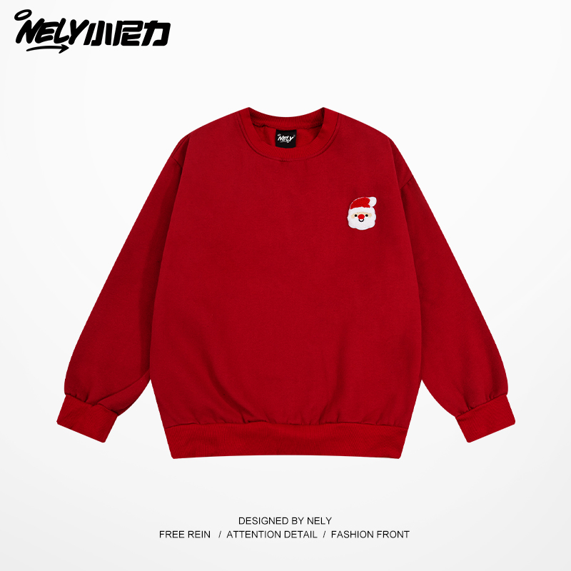 秋冬圣诞节老人圆领卫衣