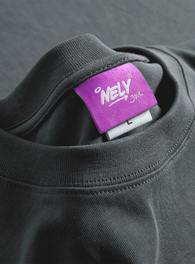 NELY小尼力新疆棉 300g重磅纯棉短袖t恤男女夏季纯色宽松学生上衣