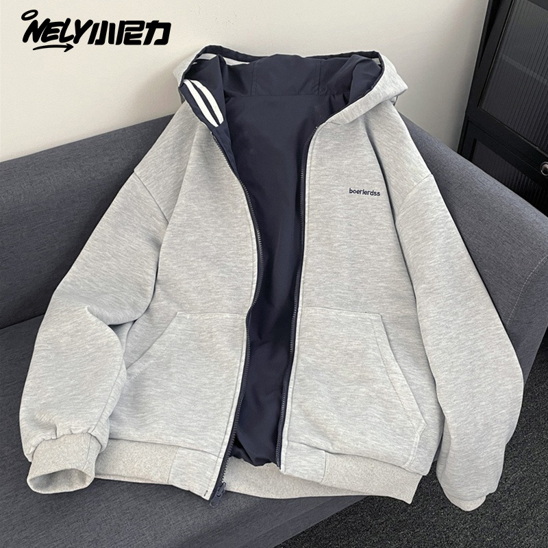 小尼力复古开衫连帽卫衣