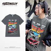 ins短袖 体恤潮胖子潮牌t恤bf 半袖 男大码 宽松衣服嘻哈oversize夏季