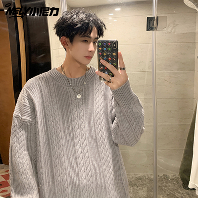 小尼力潮牌圆领毛衣针织衫