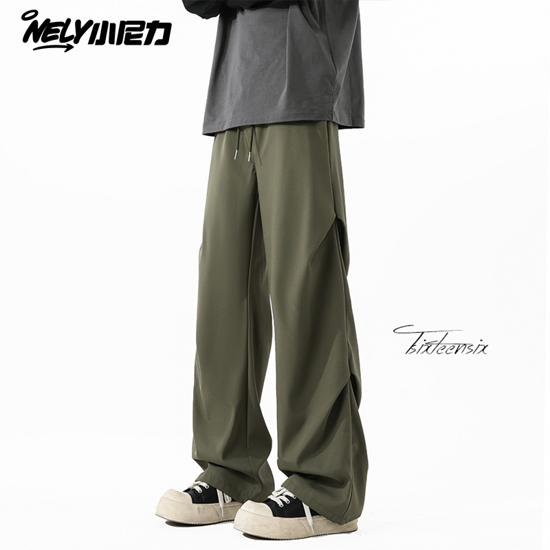 小尼力潮牌弯刀运动裤长裤