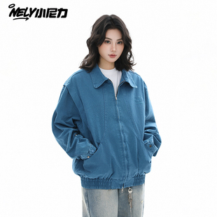 外套 巴恩风工装 小尼力复古美式 复古底特律春秋夹克男女boxy短款