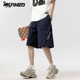 男生夏季 宽松休闲外穿五分裤 薄款 衩美式 青少年运动裤 速干沙滩短裤