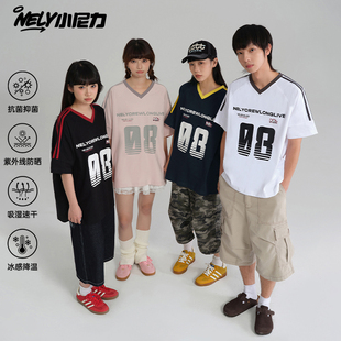 NELY小尼力2025美式 TEE运动男女索罗娜情侣上衣t恤 球衣设计感短袖