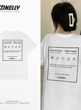 26SS国潮夏季基础印花短袖T恤男女同款美式复古休闲半袖体恤tee