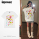 宽松纯棉上衣服 2026新款 NELY小尼力卡通涂鸦印花短袖 t恤男女夏季
