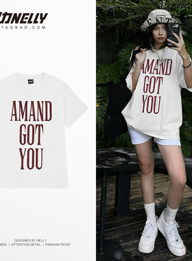 美式复古短袖T恤男夏季潮高街帅气百搭半袖街头嘻哈休闲圆领体恤