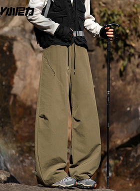 小尼力工装裤复古男女春秋夏2026新款宽松直筒休闲速干美式阔腿裤