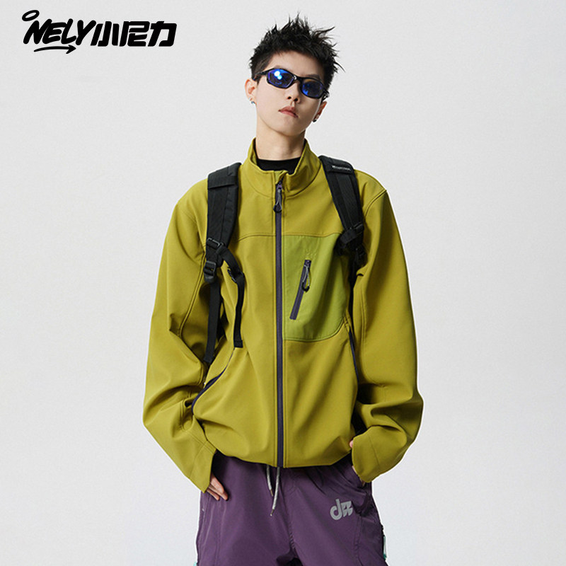 美式卫衣外套男春秋季2025新款潮牌运动立领拉链开衫男生衣服夹克