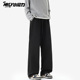 男士 灰色不加绒直筒裤 宽松休闲运动裤 男生秋季 裤 卫裤 子男秋冬男裤