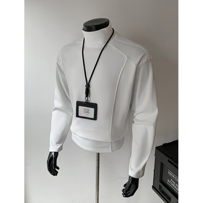 小尼力小高领插肩长袖T恤